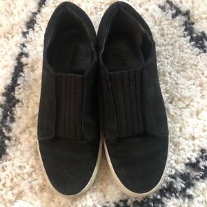Vince black suede sneakers
